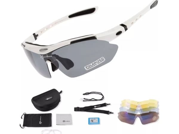 RockBros 10002 polariserade cykelglasögon - vit