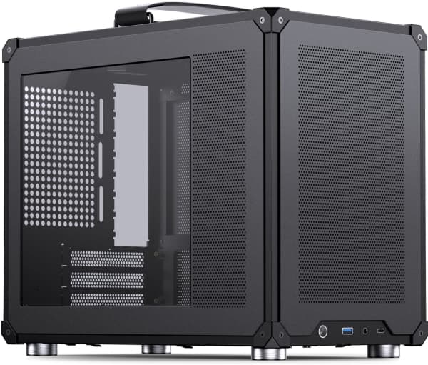 Jonsbo C6 MAX PC-chassi, minichassi, Micro-ATX, härdat glas - svart