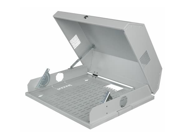 Lanview by Logon - Rack skap - 3U (Rotatable) + 5U (Horizontal), 537 x 475mm, slim - veggmonterbar - hvit - 8U - 19"