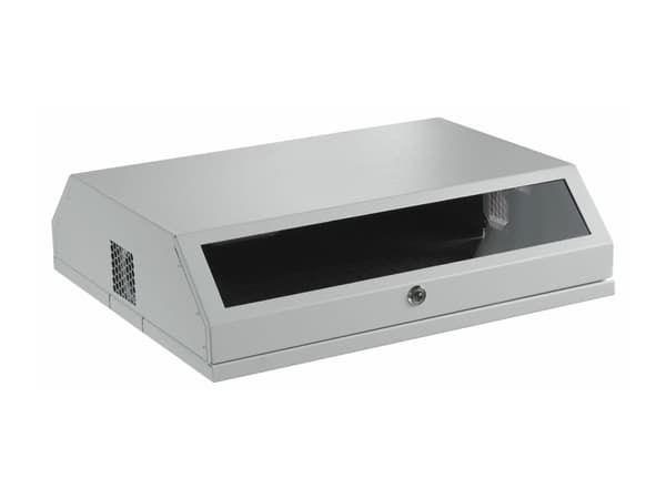 Lanview by Logon - Rack skap - 3U (Rotatable) + 5U (Horizontal), 537 x 475mm, slim - veggmonterbar - hvit - 8U - 19"