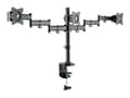 Miniatyrbild 1 av 2: HAGOR HA KB - Monteringssats (montering på skrivbord, spännbleck) - articulating dual arms - för 3 LCD-bildskärmar - svart - skärmstorlek: 15"-27"