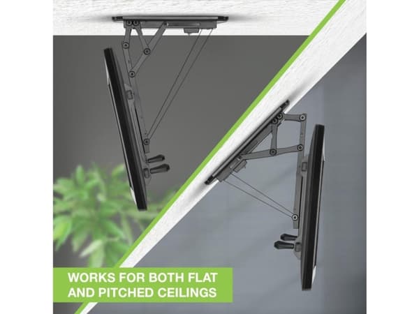 Techly ICA-PLB 546M, 177,8 cm (70"), 200 x 100 mm, 600 x 400 mm, 0 - 90°, Plast, Stål, Sort
