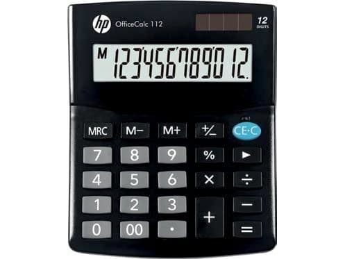 HP Kontorsräknare HP-OC 112/INT BX, 12-siffrig display, 125x101x33mm, svart