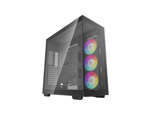 DeepCool CH780 - Tower - utökad ATX - genomskinlig sidopanel (härdat glas) - ingen strömförsörjning (ATX / PS/2) - svart - USB/ljud