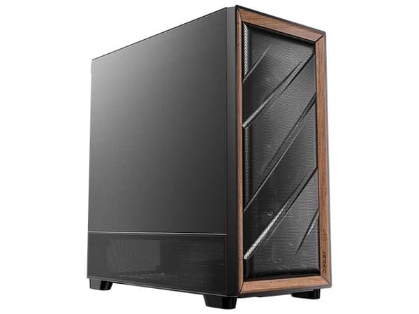 Antec FLUX SE, Midi Tower, PC, Svart, Trä, ATX, EATX, ITX, micro ATX, Plast, Stål, Trä, Spela