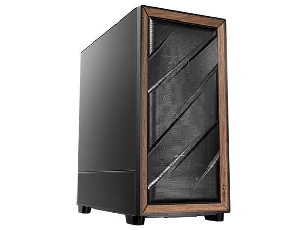 Antec FLUX SE, Midi Tower, PC, Svart, Trä, ATX, EATX, ITX, micro ATX, Plast, Stål, Trä, Spela Svart, Trä