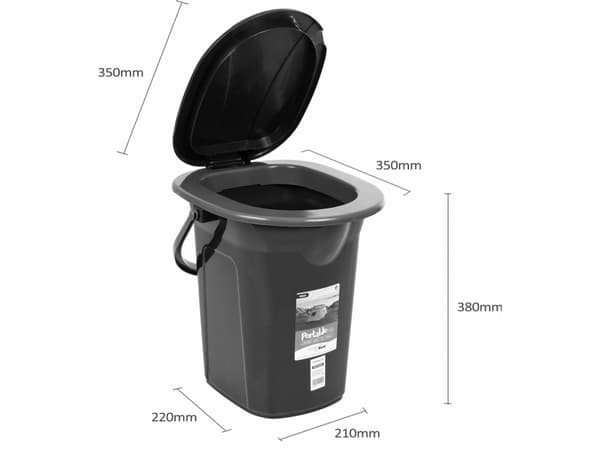 GreenBlue GB320 kannettava retkeily-WC-ämpäri, 19 l, kahvalla varustettuna