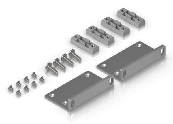Ubiquiti UACC-Rack-Ear-2U, Mounting kit, Grey, Galvanized steel, 2U, 105 g, 2 pc(s)
