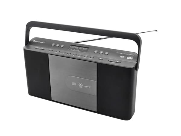 Soundmaster RCD1870SW, Bärbar, Analog och digital, DAB+, FM, 2 W, 3,5 mm, Svart, Grå