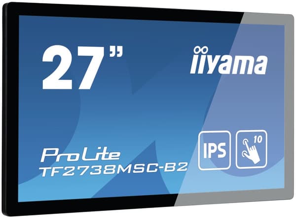 iiyama ProLite TF2738MSC-B2 platta pc-skärmar 68,6 cm (27") 1920 x 1080 pixlar Full HD LED Pekskärm Flera användare Svart