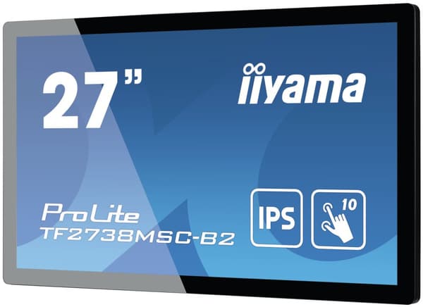 iiyama ProLite TF2738MSC-B2 platta pc-skärmar 68,6 cm (27") 1920 x 1080 pixlar Full HD LED Pekskärm Flera användare Svart