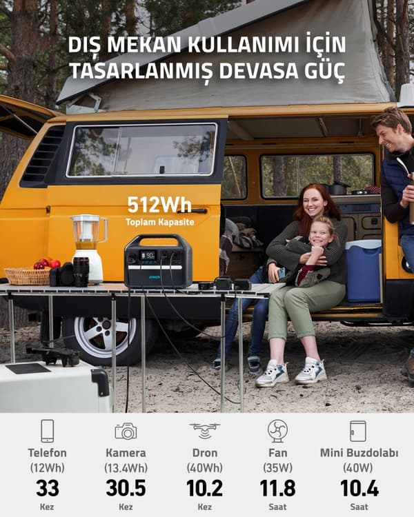 Anker 535 PowerHouse bärbar kraftstation 7 Litiumjärnfosfat (LiFePo4) 32000 mAh 716 W 7,6 kg