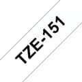 Miniatyrbild 1 av 3: Brother TZE-151 etikett-tejp Svart på transparent