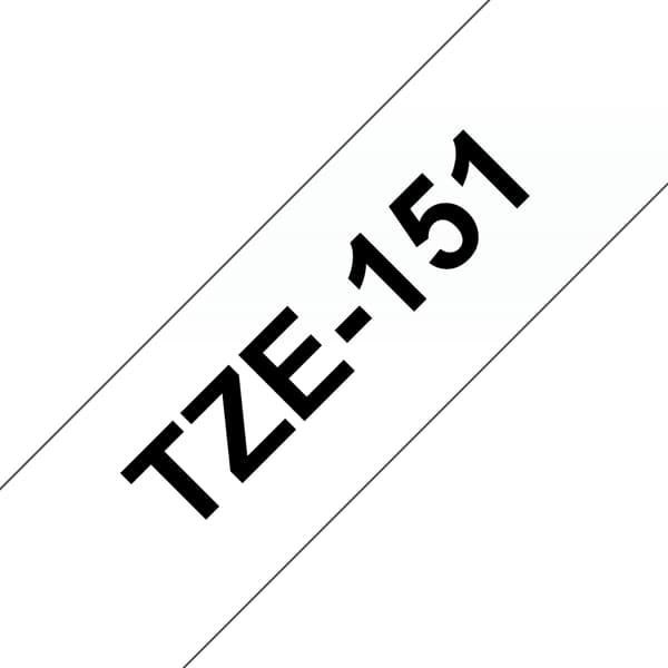 Brother TZE-151 etikett-tejp Svart på transparent