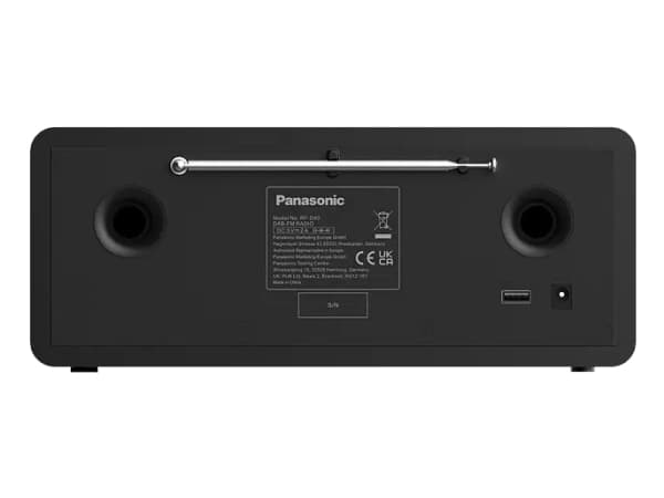 Panasonic DAB+ Internetradio Bluetooth FM RFD40EGK sw, Bærbar, Digital, 87,5 - 108 MHz, 6 W, ACC, SBC, LCD