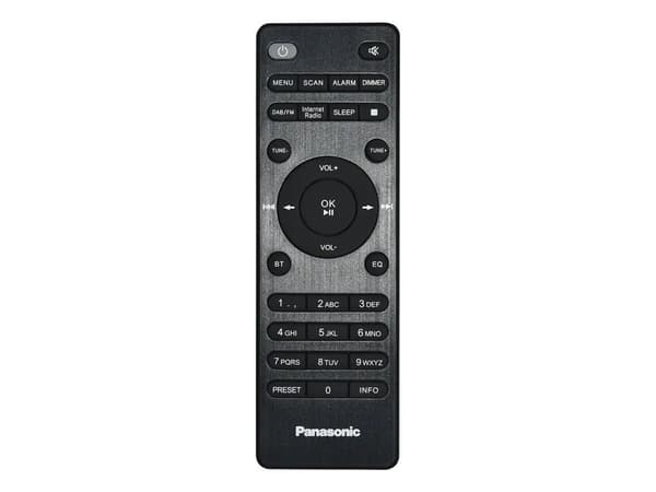 Panasonic DAB+ Internetradio Bluetooth FM RFD40EGK sw, Bærbar, Digital, 87,5 - 108 MHz, 6 W, ACC, SBC, LCD