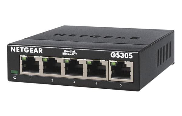 NETGEAR GS305 Ohanterad L2 Gigabit Ethernet (10/100/1000) Svart