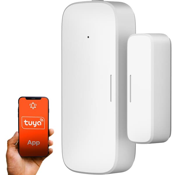 Magnetisk dörr- och fönstersensor med Zigbee och push-notiser