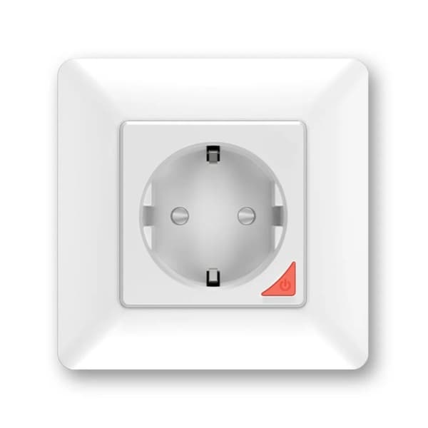 Smart stikkontakt med Wi-Fi, 16A, stemmestyring og appkontroll - Hvit