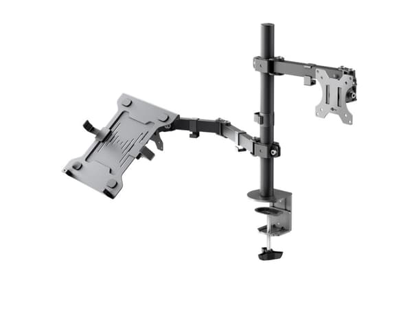 Skärmfäste med laptop-arm Flex, svart