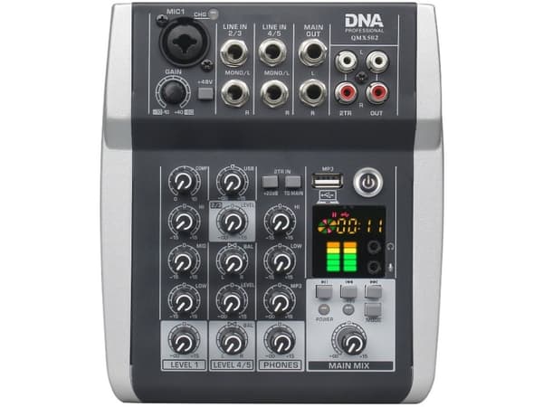 DNA QMX502 analog lydmikser 5 kanaler Blå