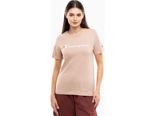 Champion T-skjorte for kvinner, beige 117536 MS079 M