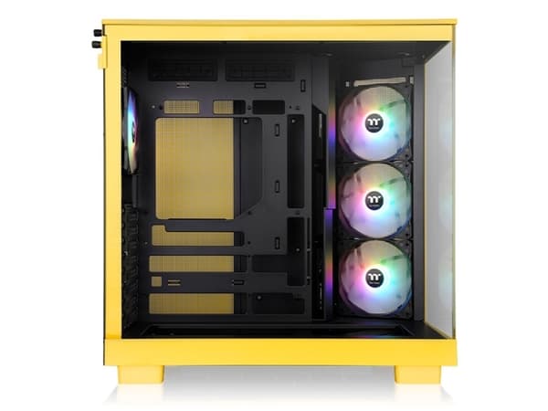 Thermaltake View 380 XL TG ARGB, Midi Tower, PC, keltainen, ATX, mikro ATX, Mini-ITX, SPCC, karkaistu lasi, peli