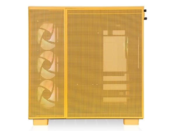 Thermaltake View 380 XL TG ARGB, Midi Tower, PC, keltainen, ATX, mikro ATX, Mini-ITX, SPCC, karkaistu lasi, peli