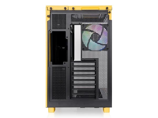Thermaltake View 380 XL TG ARGB, Midi Tower, PC, keltainen, ATX, mikro ATX, Mini-ITX, SPCC, karkaistu lasi, peli
