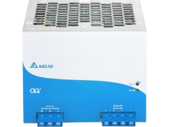 DIN-skinne strømforsyning Universal 10A, DRP048V480W1BN, Delta Electronics