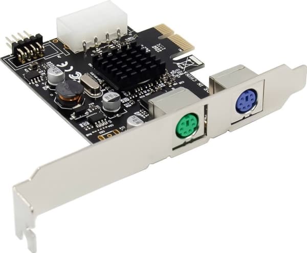 InLine® grensesnittkort, 2x PS/2, PCIe (PCI Express)
