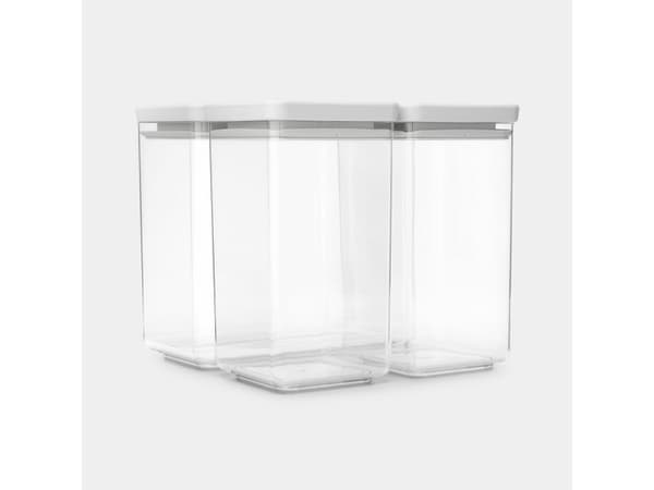 Brabantia Tasty+, Canister, Rectangular, 6.7 L, Light grey, Transparent, Plastic, 201 mm