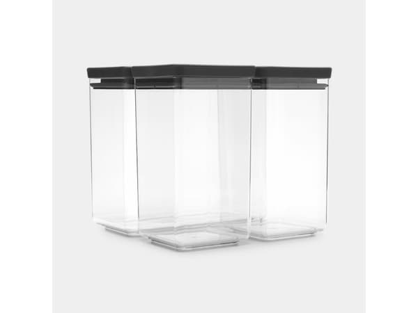 Brabantia Tasty+, Burk, Rektangulär, 6,7 l, Grå, Transparent, Plast, 201 mm