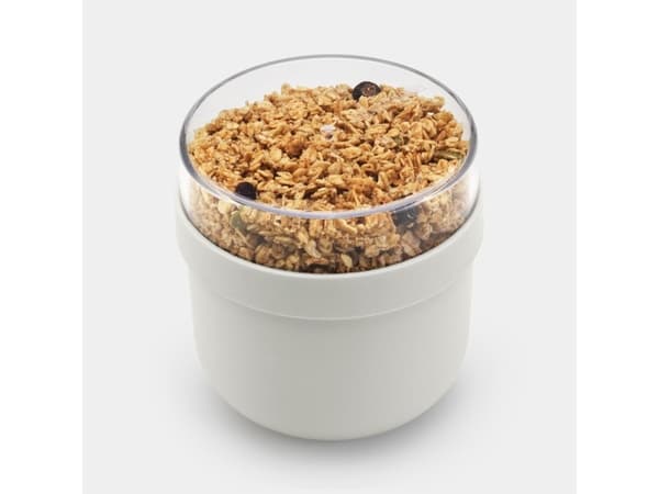 Brabantia Make & Take, Lunchlåda, Vuxen, Ljusgrå, Plast, Monokromatiskt, Rund