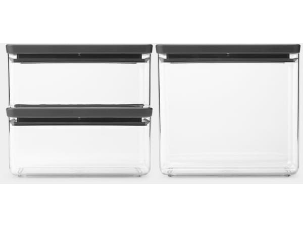 Brabantia Tasty+, Burk, Rektangulär, 6,5 l, Grå, Transparent, Plast, 220 mm