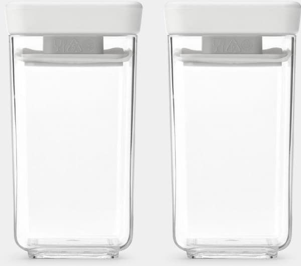 Brabantia Tasty+, Canister, Rectangular, 0.15 L, Light grey, Transparent, Plastic, 57 mm