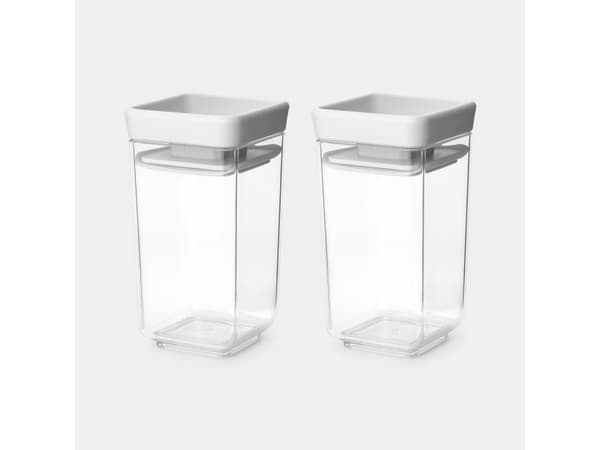 Brabantia Tasty+, Canister, Rectangular, 0.15 L, Light grey, Transparent, Plastic, 57 mm