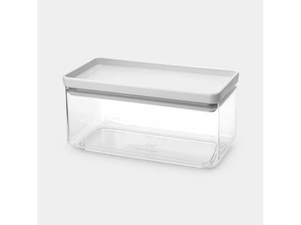 Brabantia Tasty+, Canister, Rectangular, 1.5 L, Light grey, Transparent, Plastic, 220 mm