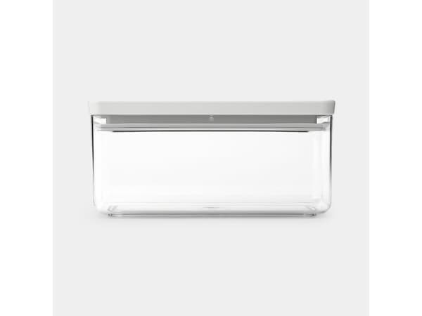 Brabantia Tasty+, Canister, Rectangular, 1.5 L, Light grey, Transparent, Plastic, 220 mm
