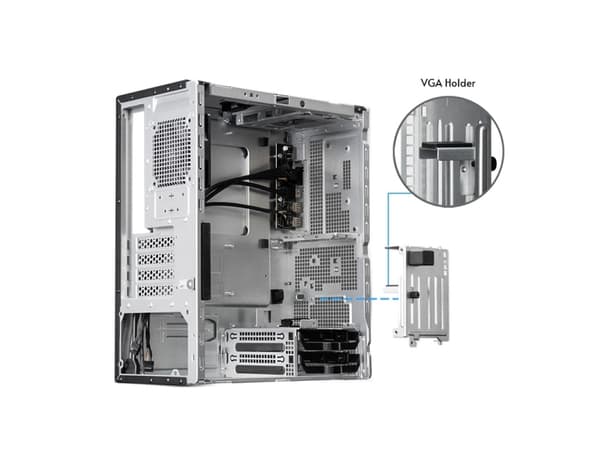 Chieftec UNI Series BS-20B-OP - MT - mini-ITX - ingen strømforsyning (ATX) - svart - USB/lyd