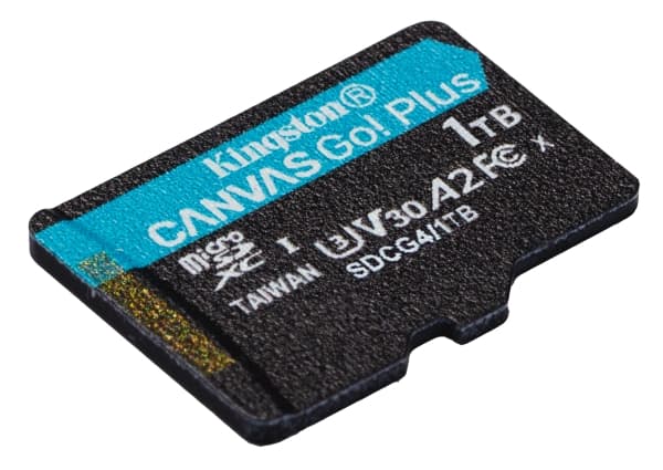 Kingston Technology Canvas Go! Plus, 1 TB, MicroSD, Klass 10, UHS-I, 200 MB/s, 160 MB/s