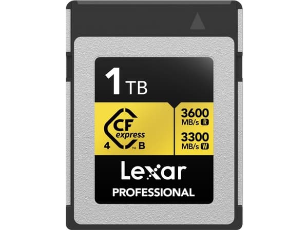 Lexar LCXEXP4001T- RNENG, 1 TB, CFexpress typ B, 3600 MB/s, 3300 MB/s, Fallsäker, Dustproof, Stöttålig, Vibrationssäker, Multifärg