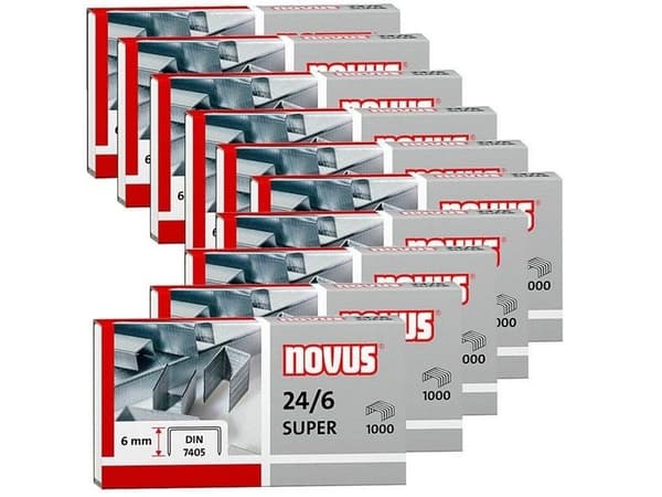 NOVUS stifter 24/6 DIN SUPER 10 000 stk 6mm