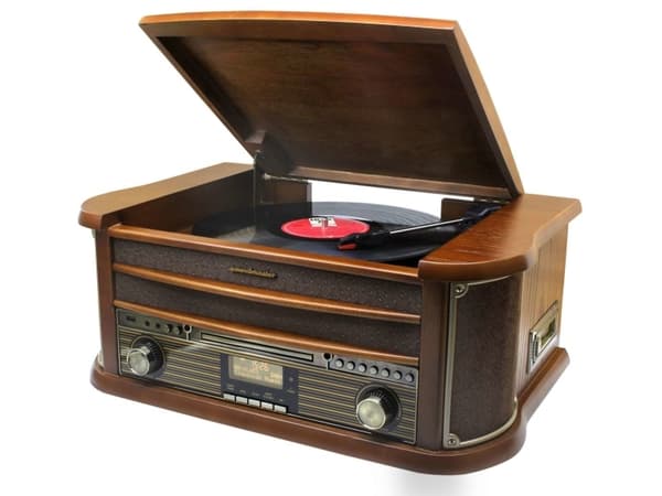 SOUNDMASTER GRAMPHONE NR565DAB CD/MP3-kasetti USB BT FM, USB-TALLENNUS, 2x5W