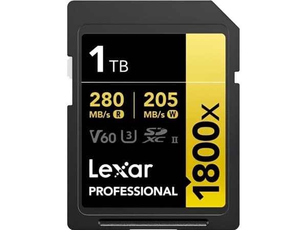 Lexar Professional 1800x, 1 TB, SDXC, Klasse 10, UHS-II, 280 MB/s, 205 MB/s