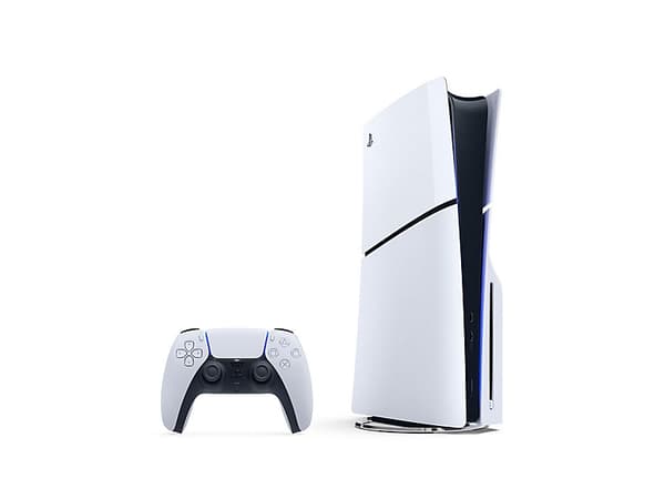 Sony PlayStation 5 (model group - Slim), PlayStation 5, Black, White, 16384 MB, GDDR6, 448 GB/s, AMD