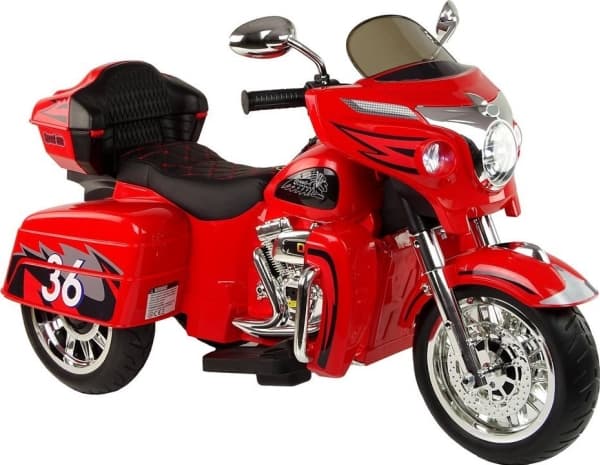Lean Cars Trehjulig Goldwing Uppladdningsbar motorcykel Röd