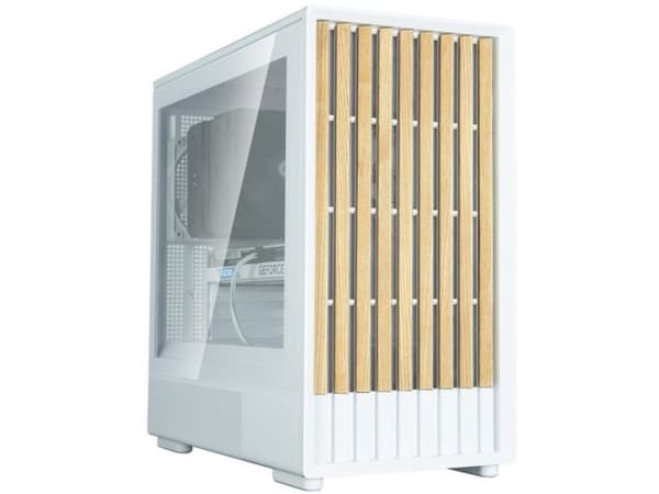 Zalman P10 NAMU - MT - micro ATX - genomskinlig sidopanel (härdat glas) - ingen strömförsörjning (ATX) - vit - USB/ljud