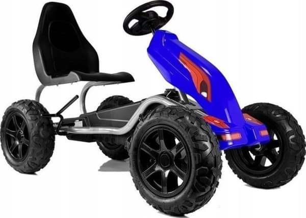 Lean Cars Pedal Go-Kart B012 Uppblåsbara hjul Blå