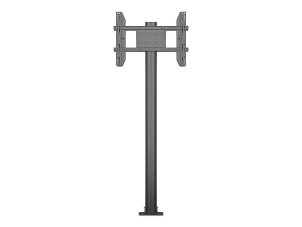 Multibrackets M - Ställ - rygg mot rygg - för LCD/LED-display - metall, aluminium - svart - skärmstorlek: 24"-65" - monterad i golvet